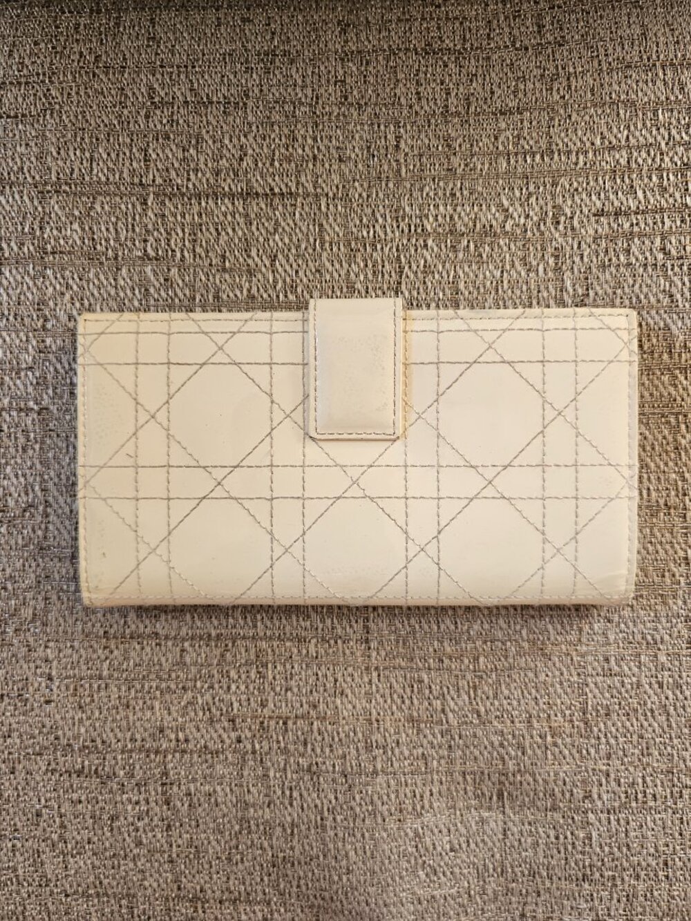 DIOR Cannage Quilted Patent Leather Continental Wallet Box, Dust Bag & Authentic - Picture 9 of 15